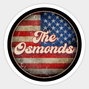 American Flag Personalized Osmonds Proud Name Birthday Sticker